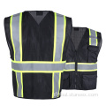 Black Reflective Safety Vest customized construction work black reflective safety vest Supplier